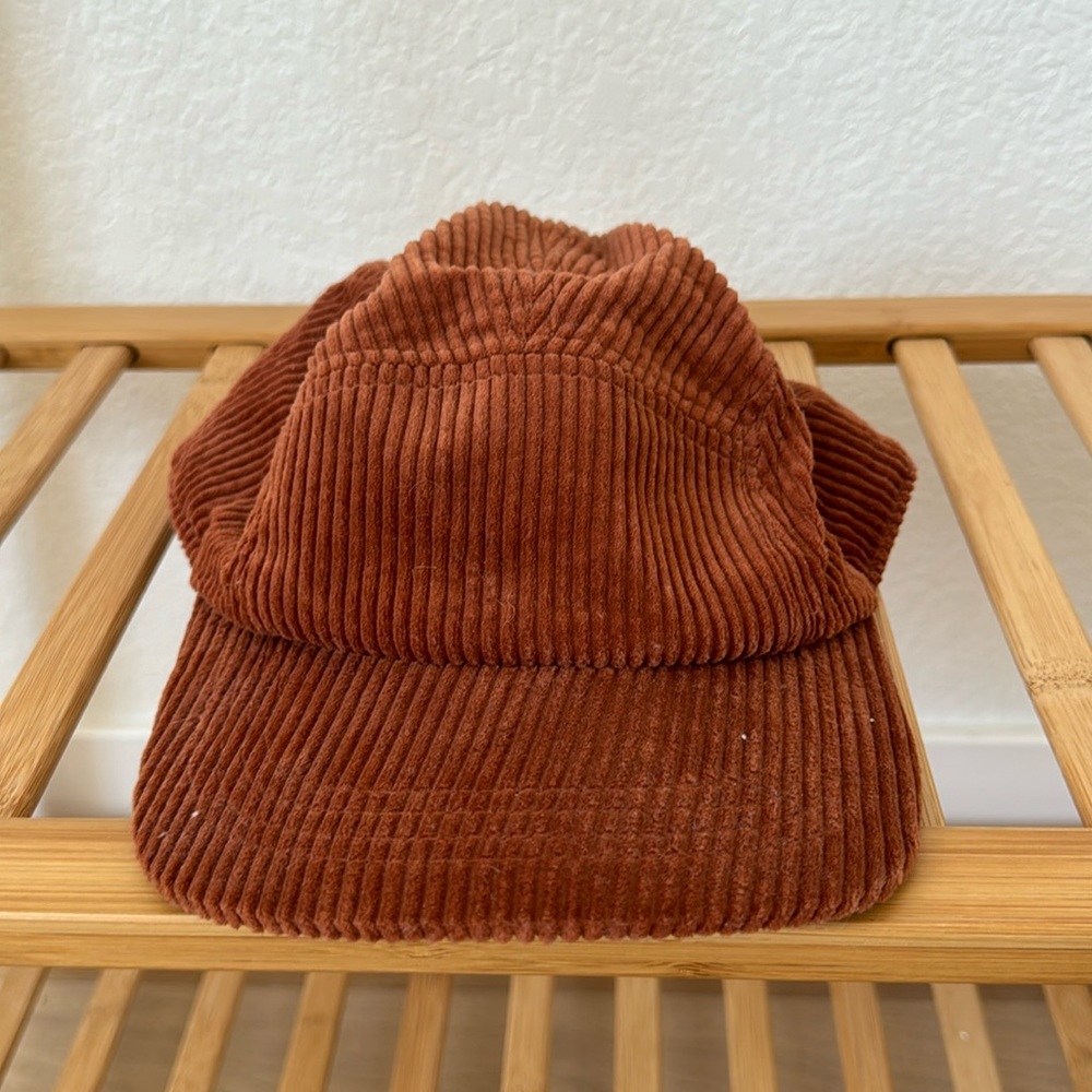 rust corduroy hat